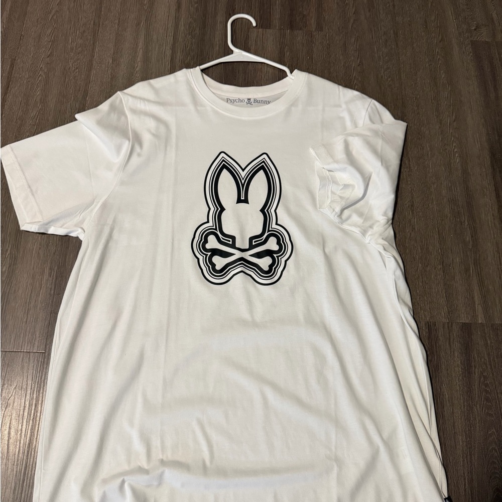 Psycho Bunny White Logo Graphic Tee